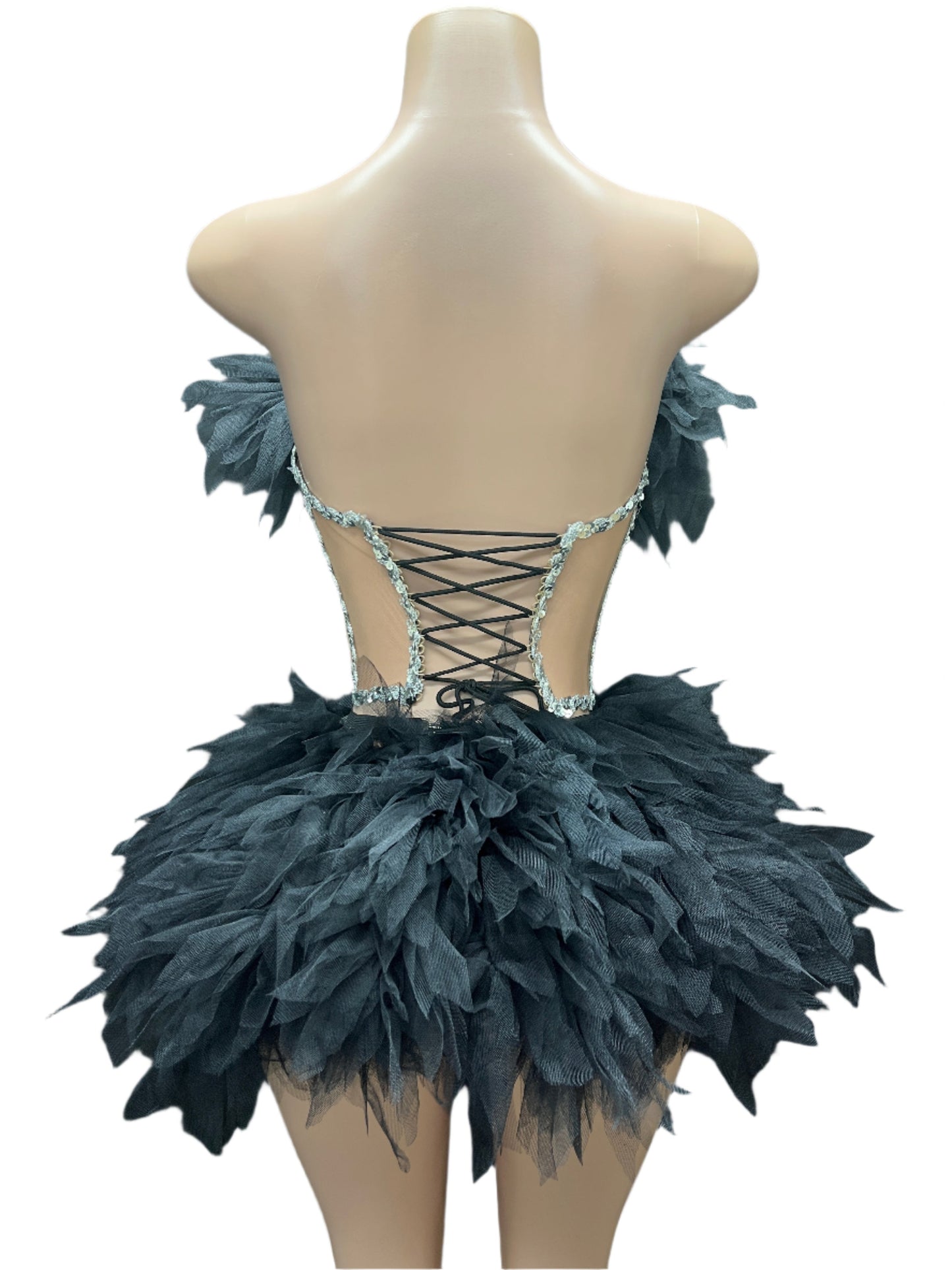 Glam Feather Fantasy Two-Piece Set
