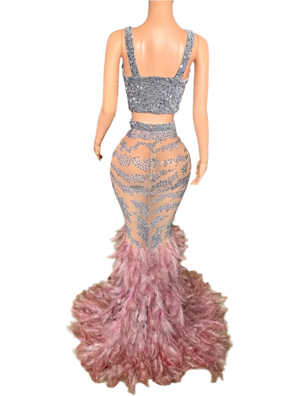 Starlit Siren Feather Gown