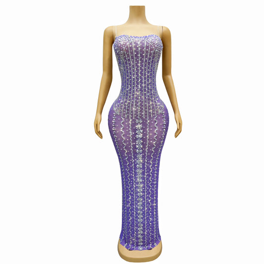 Lavender Elegance Sequin Gown
