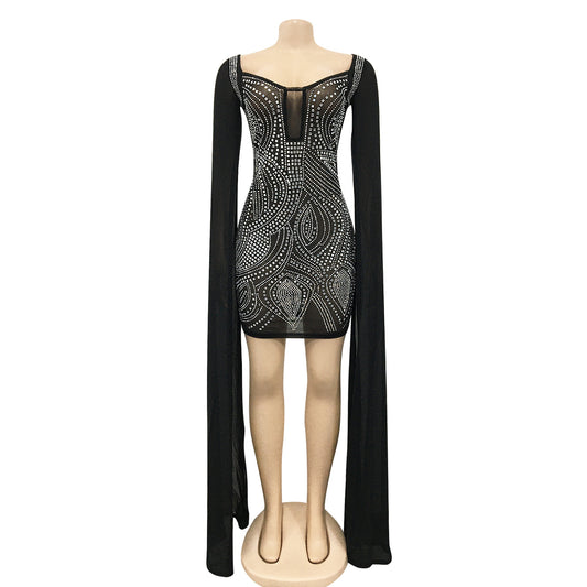 Starlit Majesty Cape Dress