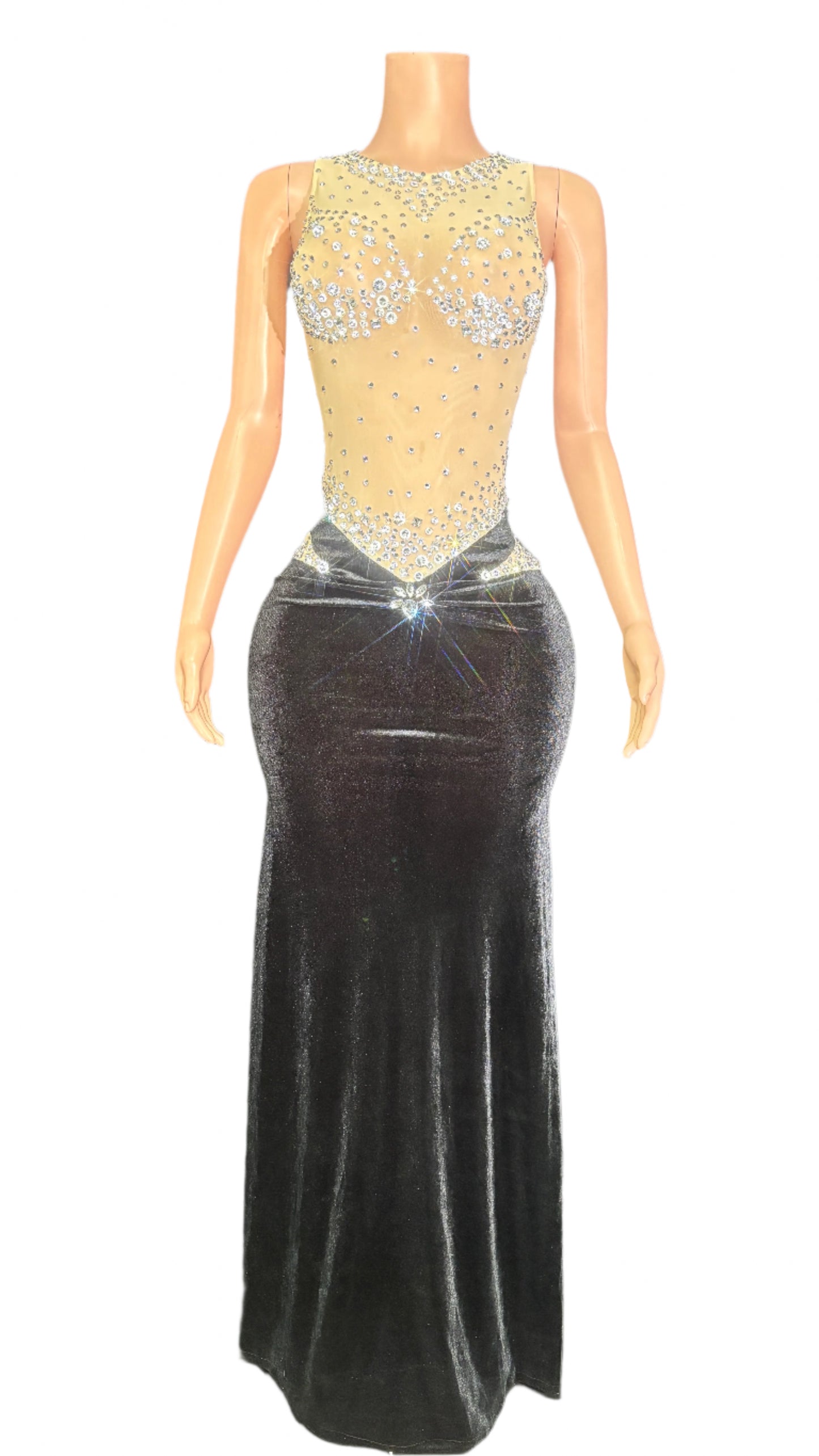 Glamorous Elegance Rhinestone Gown