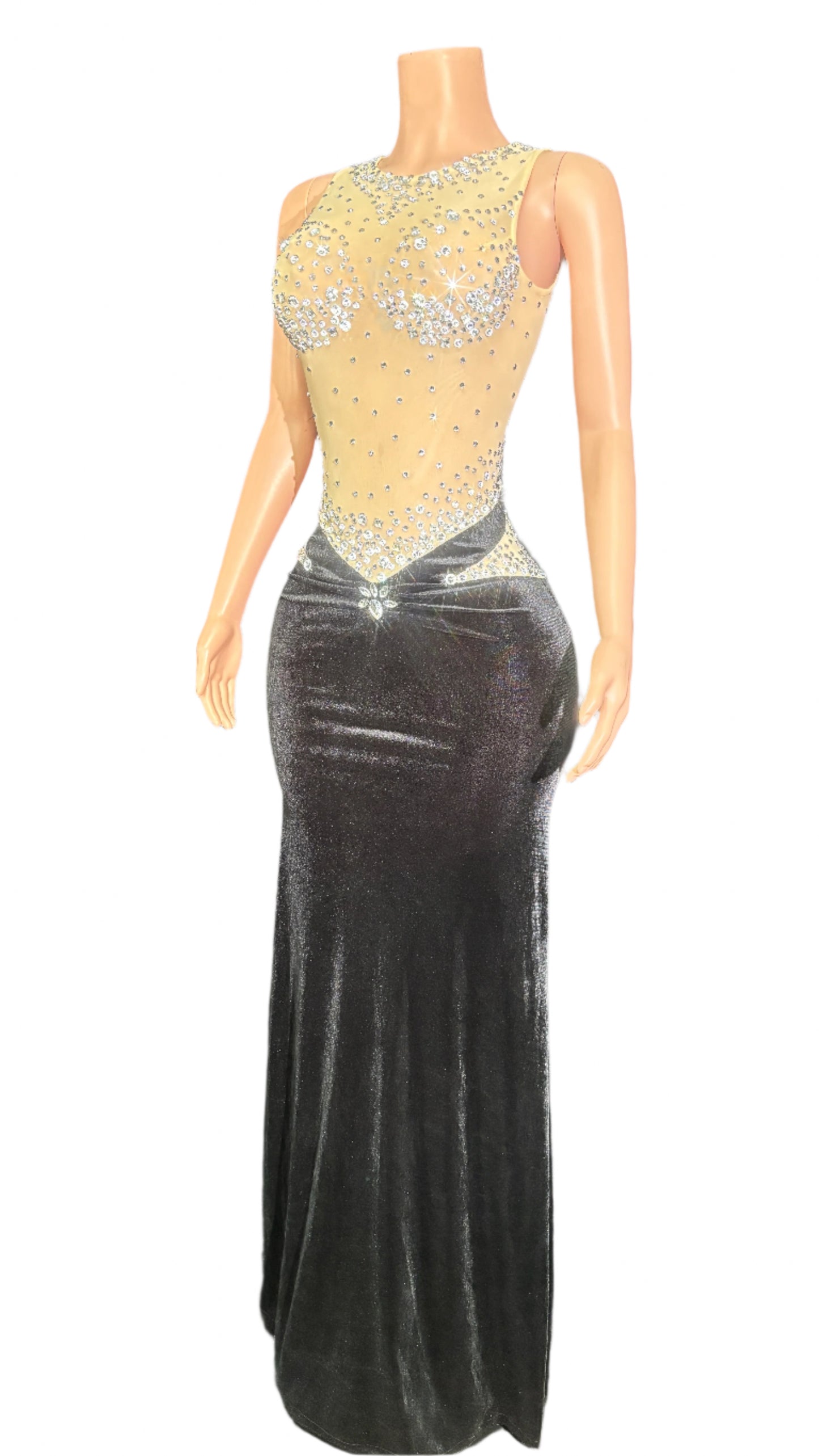 Glamorous Elegance Rhinestone Gown