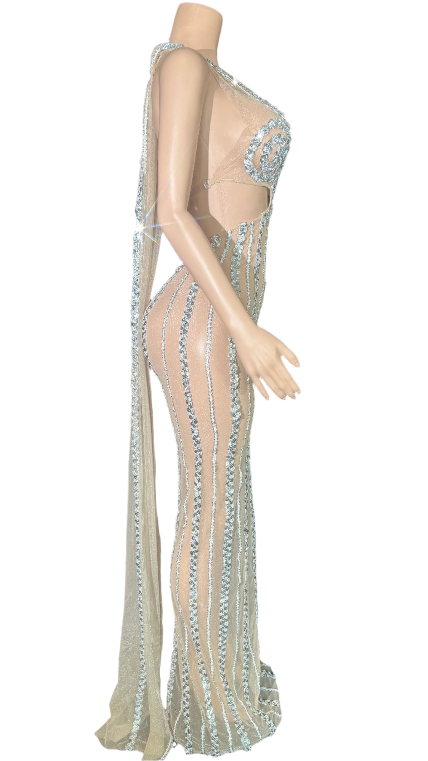 Crystal Cascade Gown